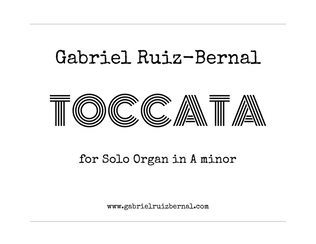 TOCCATA for Organ in A minor
