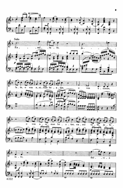 Mozart: Exultate Jubilate, K. 165, Motet for Soprano (Latin)