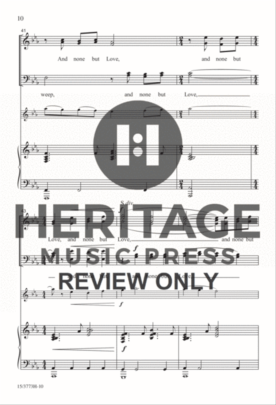 And None but Love 4-Part scores gallery preview page 8