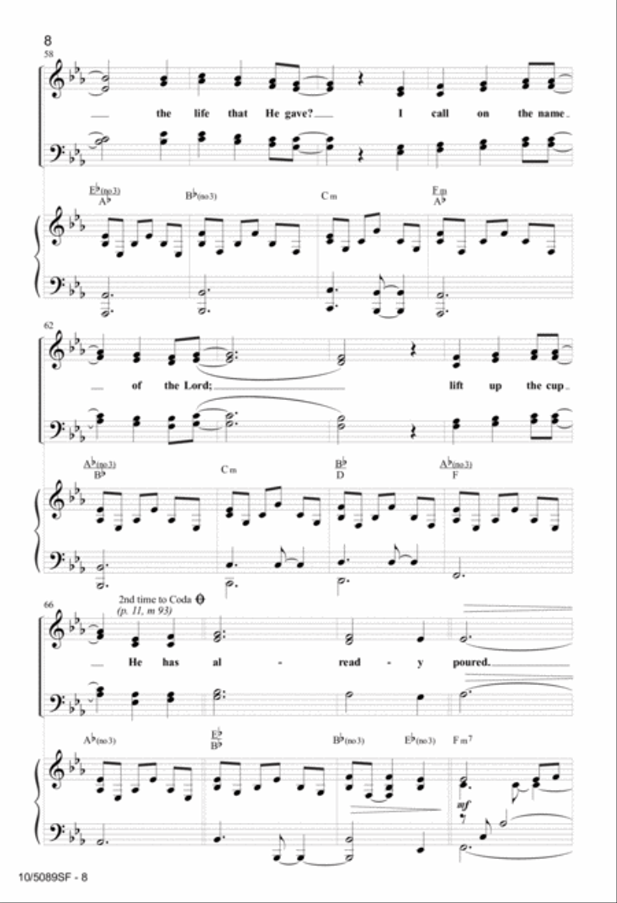 Cup of Salvation 4-Part scores gallery preview page 7