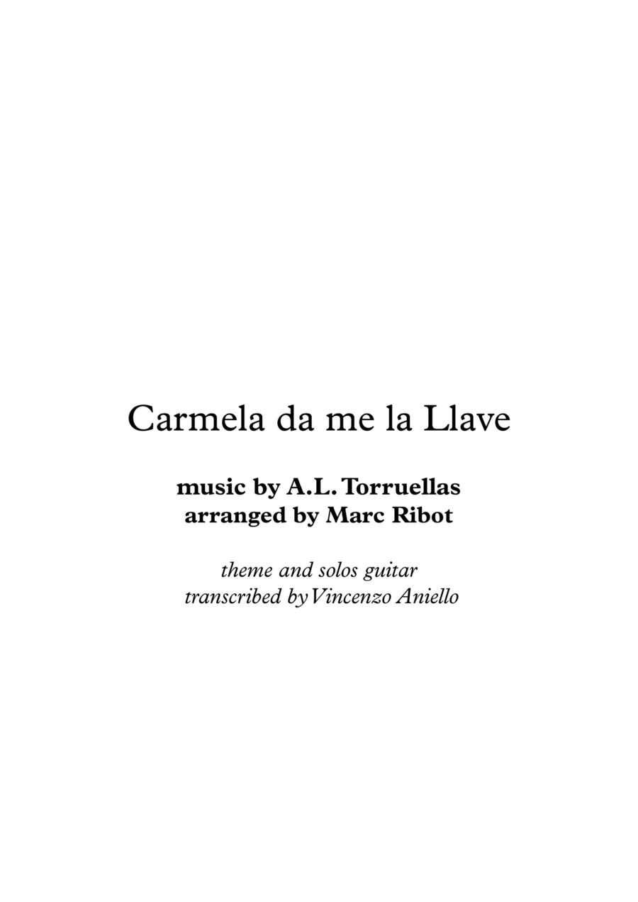 Carmela dame la llave Acoustic Guitar scores gallery preview page 1