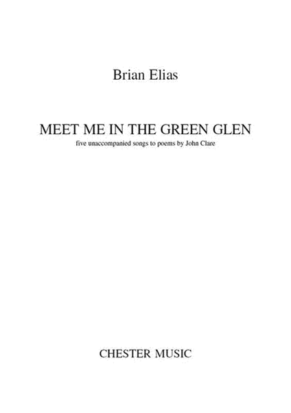 Meet Me in the Green Glen A Cappella - Sheet Music