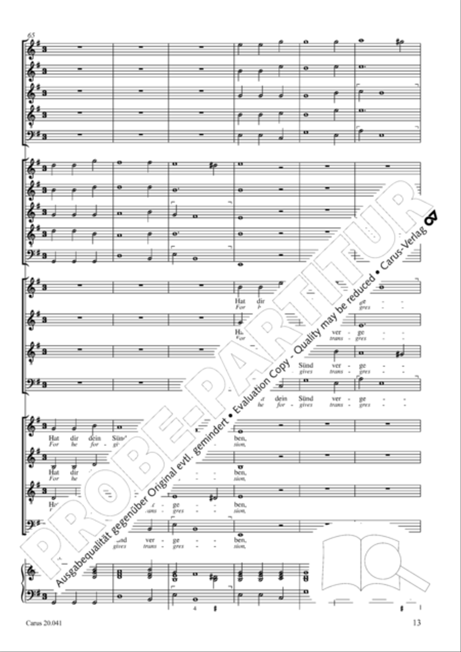 My soul, now bless thy Maker (Nun lob, mein Seel, den Herren) 4-Part scores gallery preview page 14