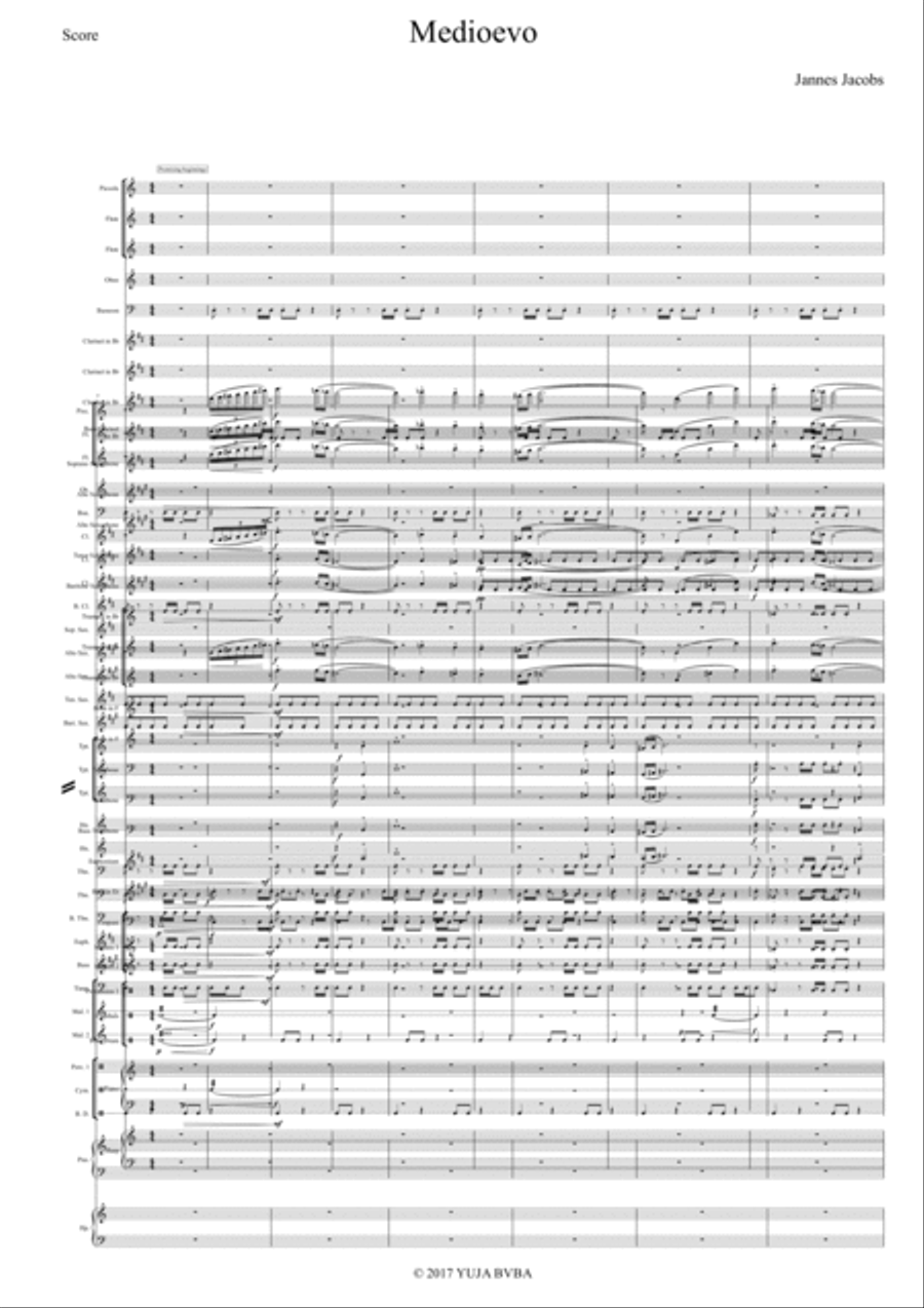 Medioevo By Jannes Jacobs Concert Band scores gallery preview page 1