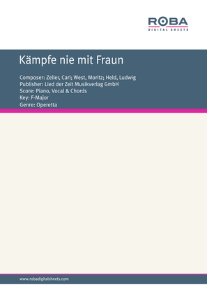 Book cover for Kampfe nie mit Fraun