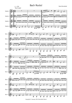 Bach Rocks! for Violin Quartet