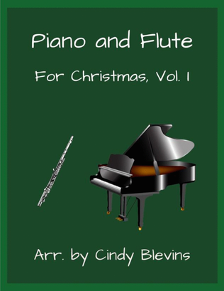 Book cover for Piano and Flute For Christmas, Vol. I, 14 arrangements