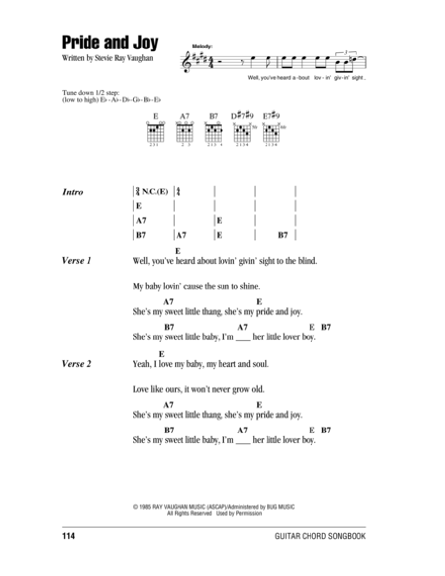 Pride And Joy Acoustic Guitar scores gallery preview page 1