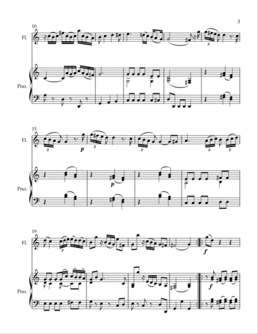 Andante Flute Solo scores gallery preview page 3