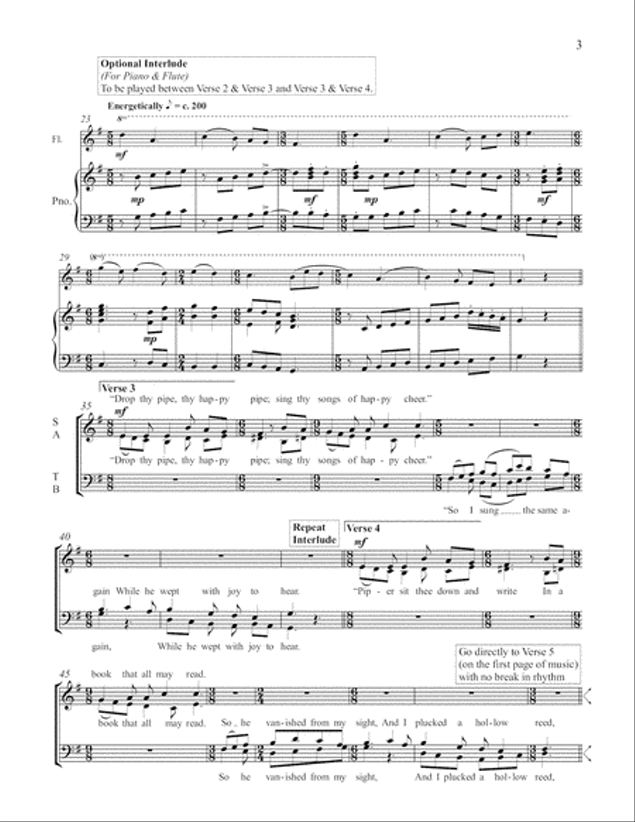 Songs of Innocence 4-Part scores gallery preview page 4