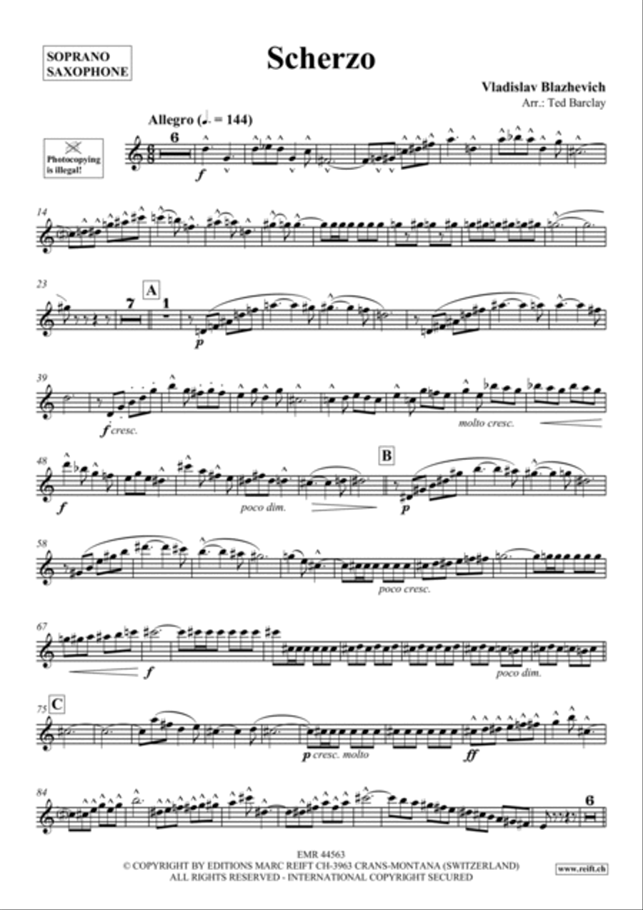 Scherzo Soprano Saxophone scores gallery preview page 2