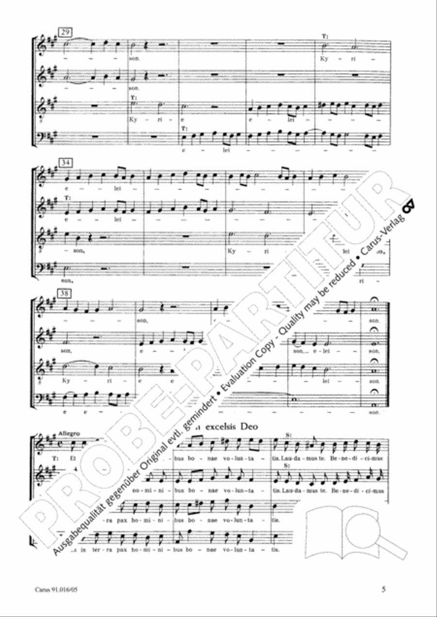 Missa in A Major Missa in A Major 4-Part scores gallery preview page 5