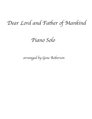 Book cover for Dear Lord and Father of Mankind. Piano Solo