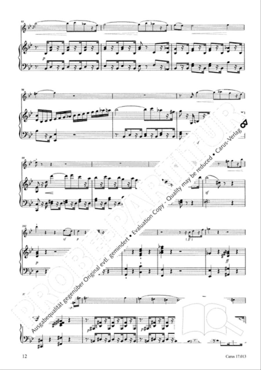 Sonate fur Querflote und Klavier Flute Solo scores gallery preview page 13