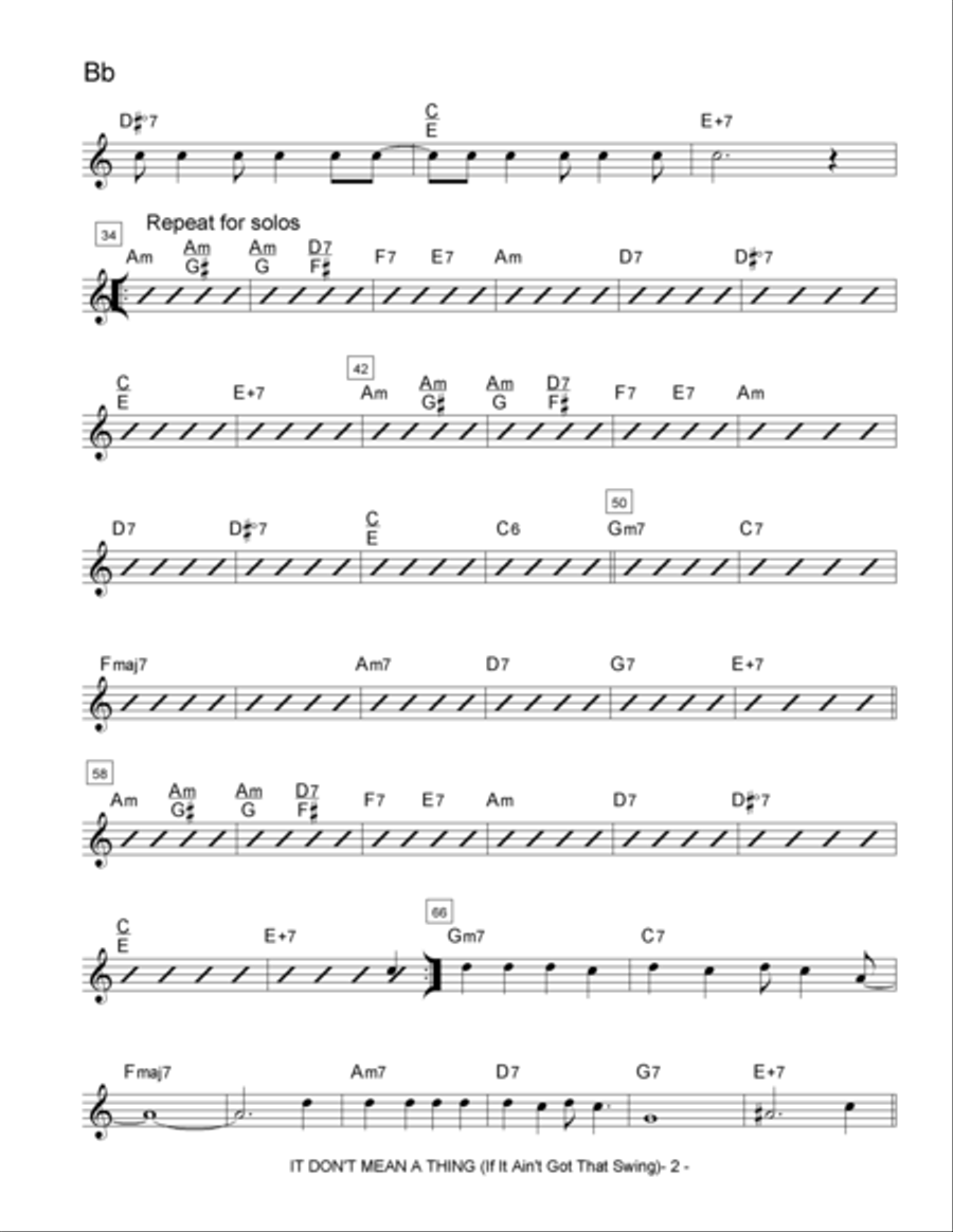 It Don't Mean A Thing (If It Ain't Got That Swing) Jazz Ensemble scores gallery preview page 6