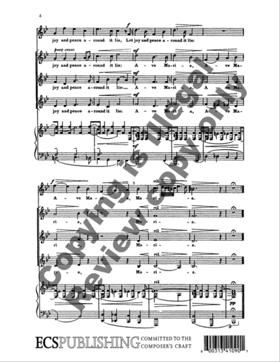 Ave Maria SSA scores gallery preview page 4