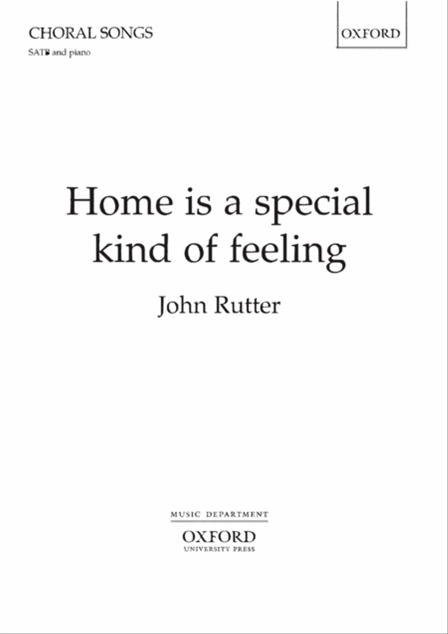 Home is a special kind of feeling 4-Part scores gallery preview page 1
