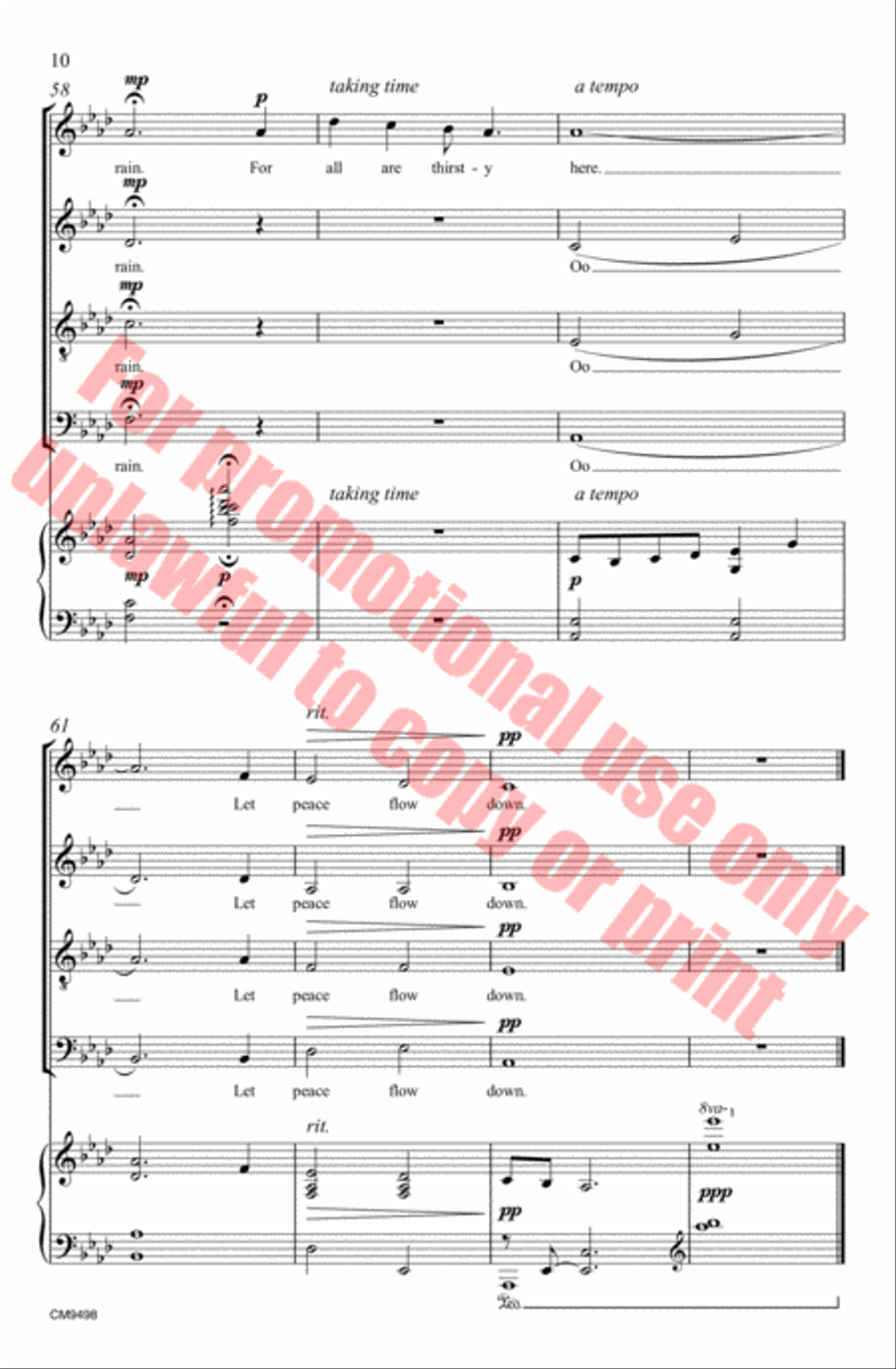 Peace, Like Welcome Rain Peace, Like Welcome Rain 4-Part scores gallery preview page 11