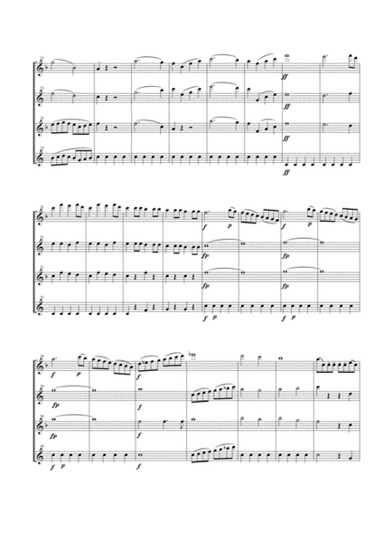 Overture from the opera "The Marriage of Figaro" for Saxophone Quartet (SATB) image number null