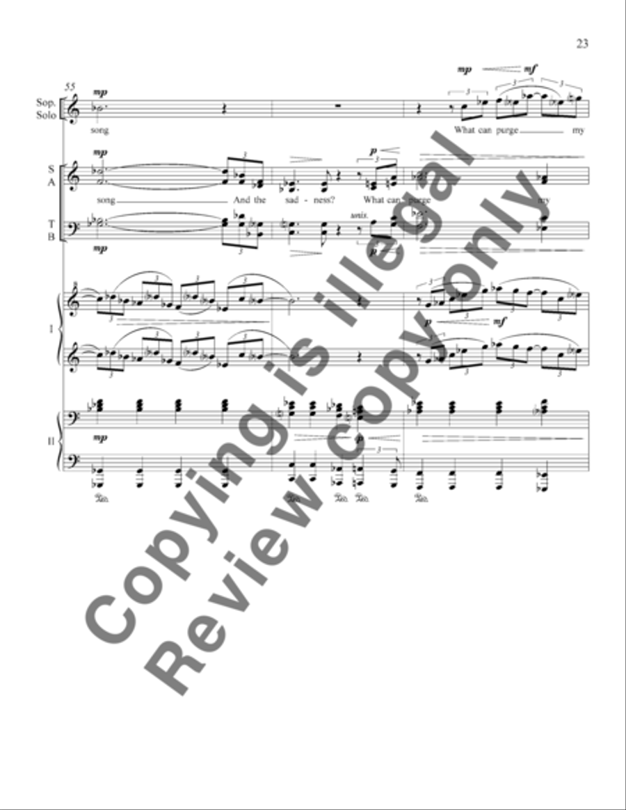 Afro-American Fragments: 4. Song for Billie Holiday 4-Part scores gallery preview page 22