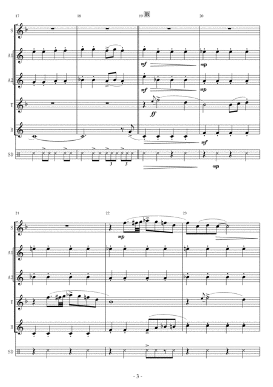 Sesame Street Theme Woodwind Quintet scores gallery preview page 3