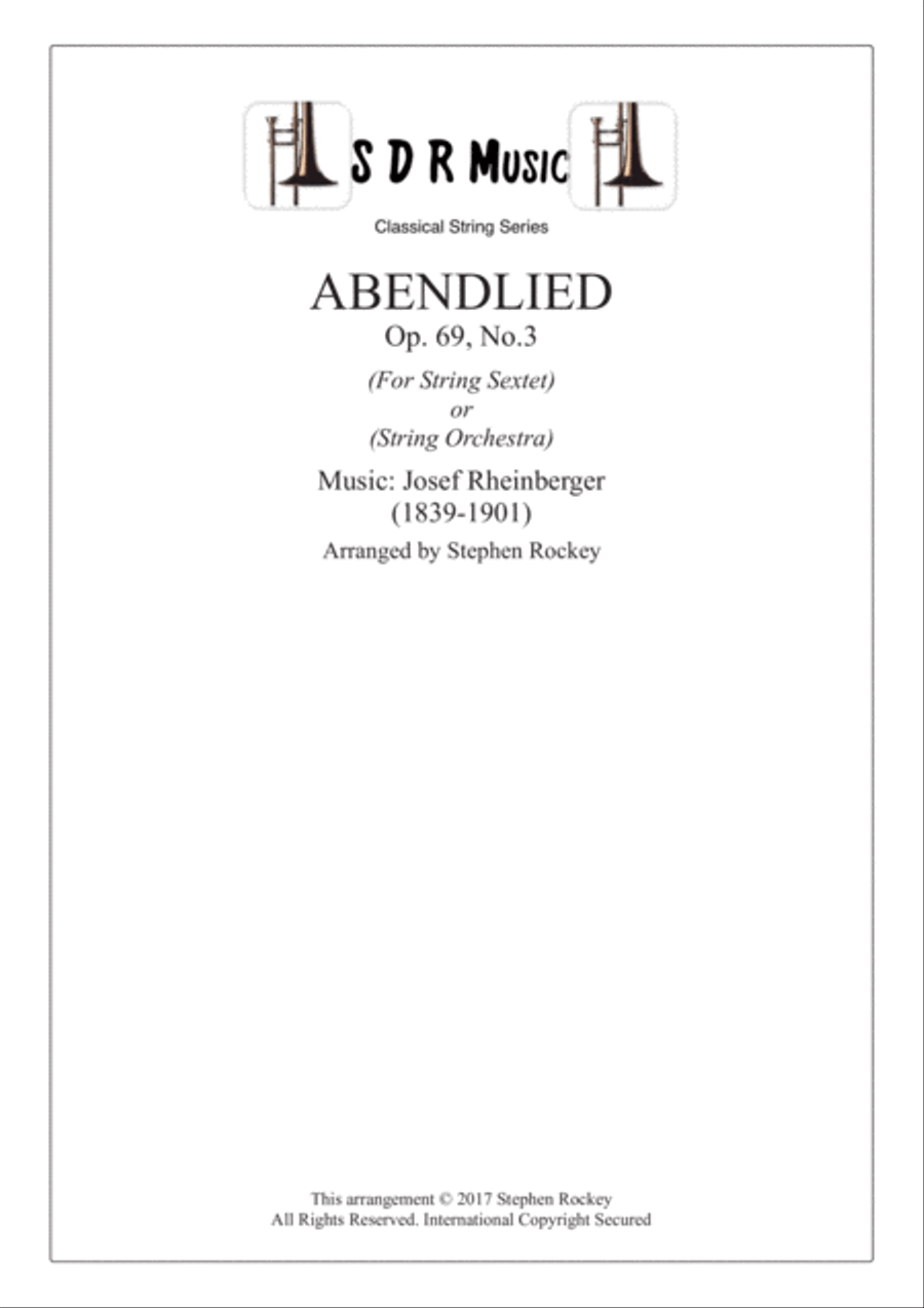 Abendlied, String Sextet or String Orchestra, Op.69, No.3 String Orchestra scores gallery preview page 1