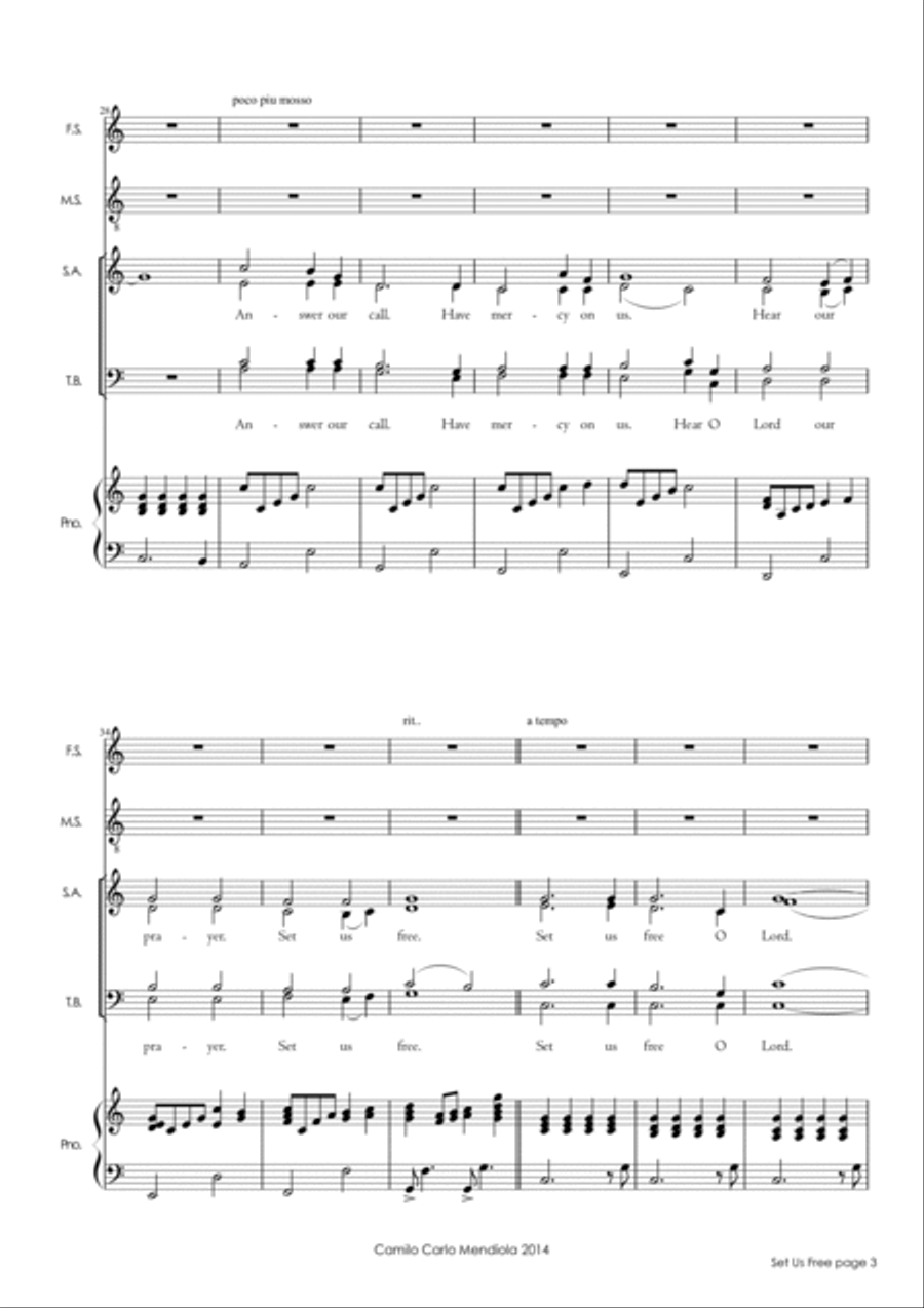 Set Us Free Set Us Free 4-Part scores gallery preview page 3