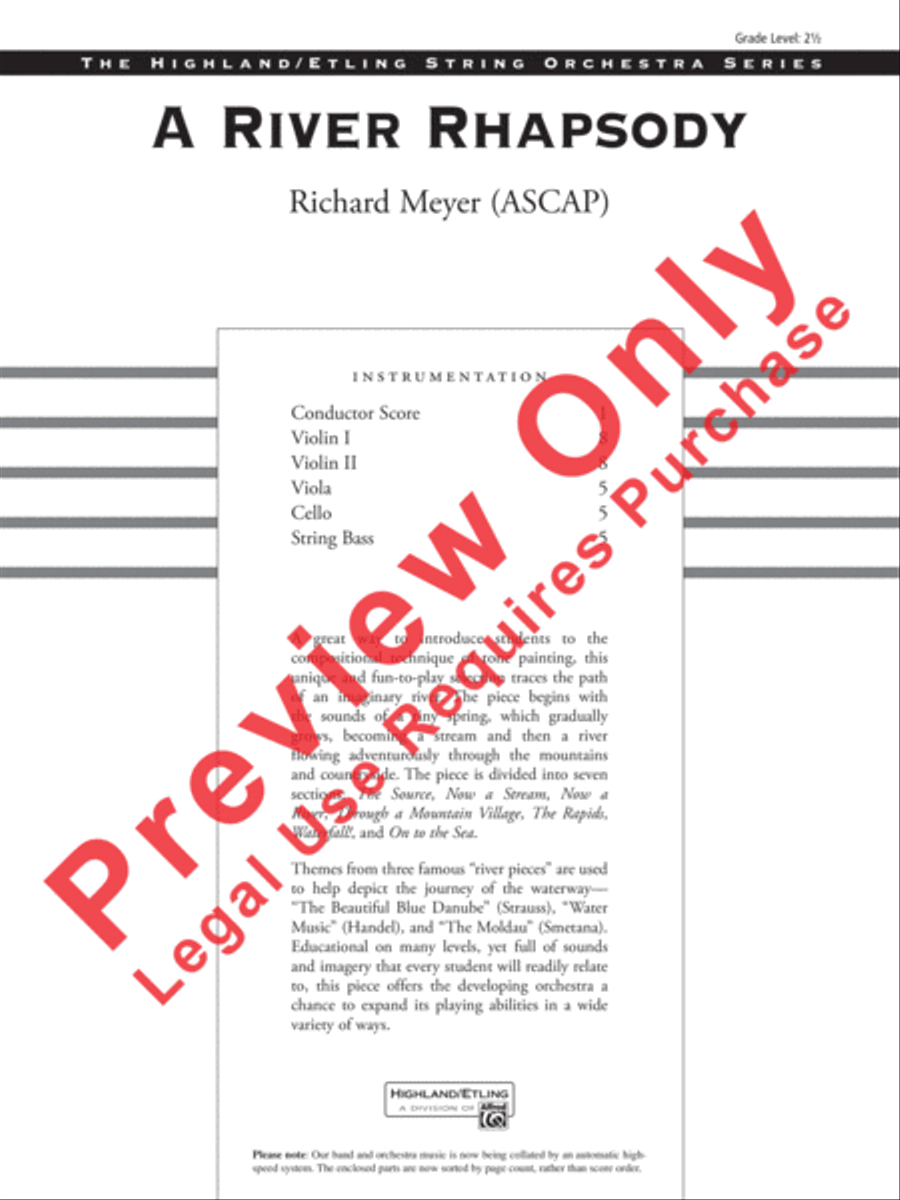A River Rhapsody String Orchestra scores gallery preview page 2