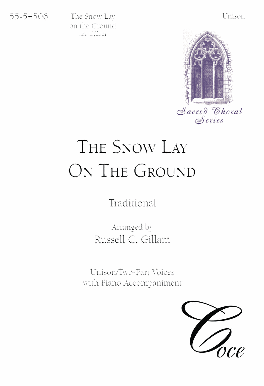 The Snow Lay On The Ground SA scores gallery preview page 1