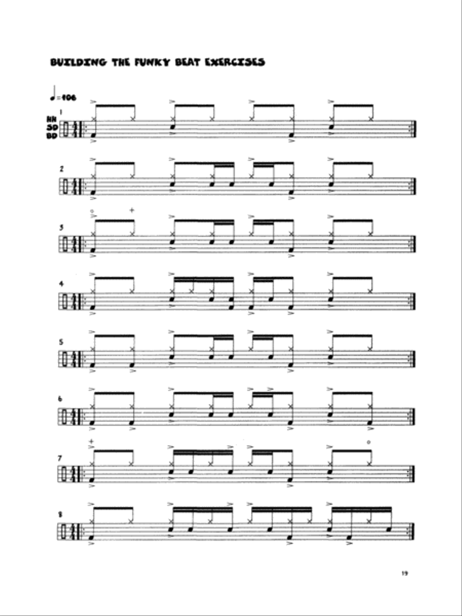 Funky Beat Play Along 2 Cds Included Drum Set scores gallery preview page 5