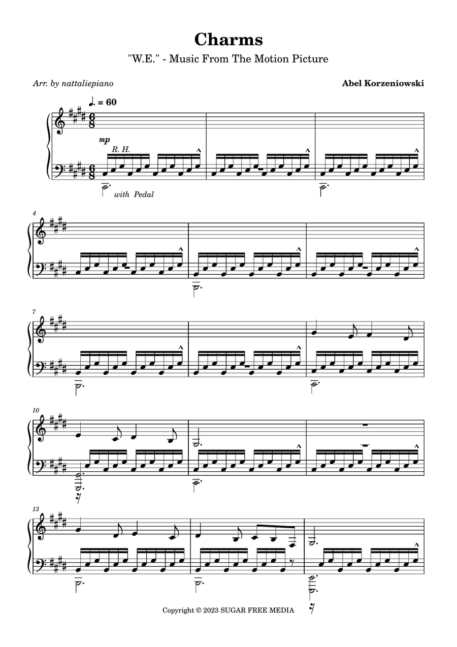 W.e. Score Piano Solo scores gallery preview page 1