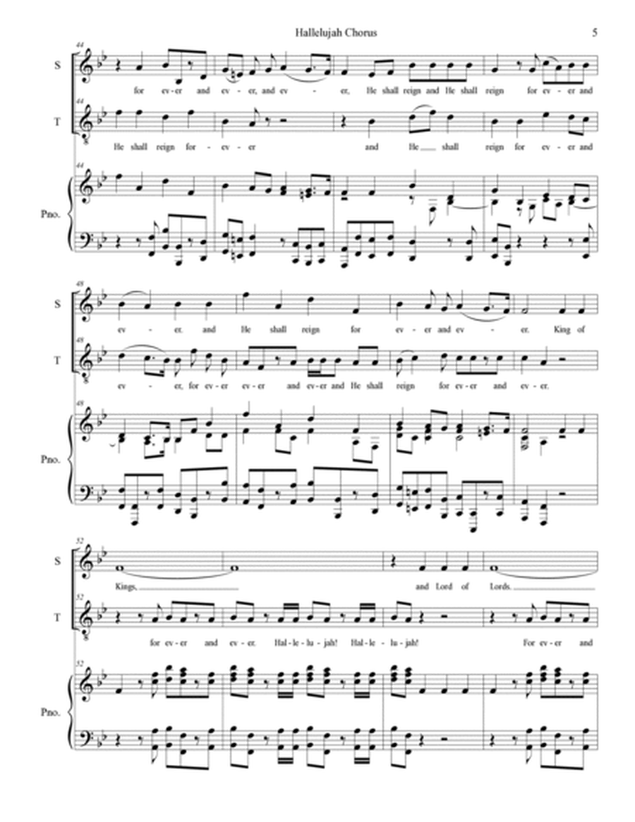 Hallelujah Chorus (2-part choir - (Soprano and Tenor) image number null