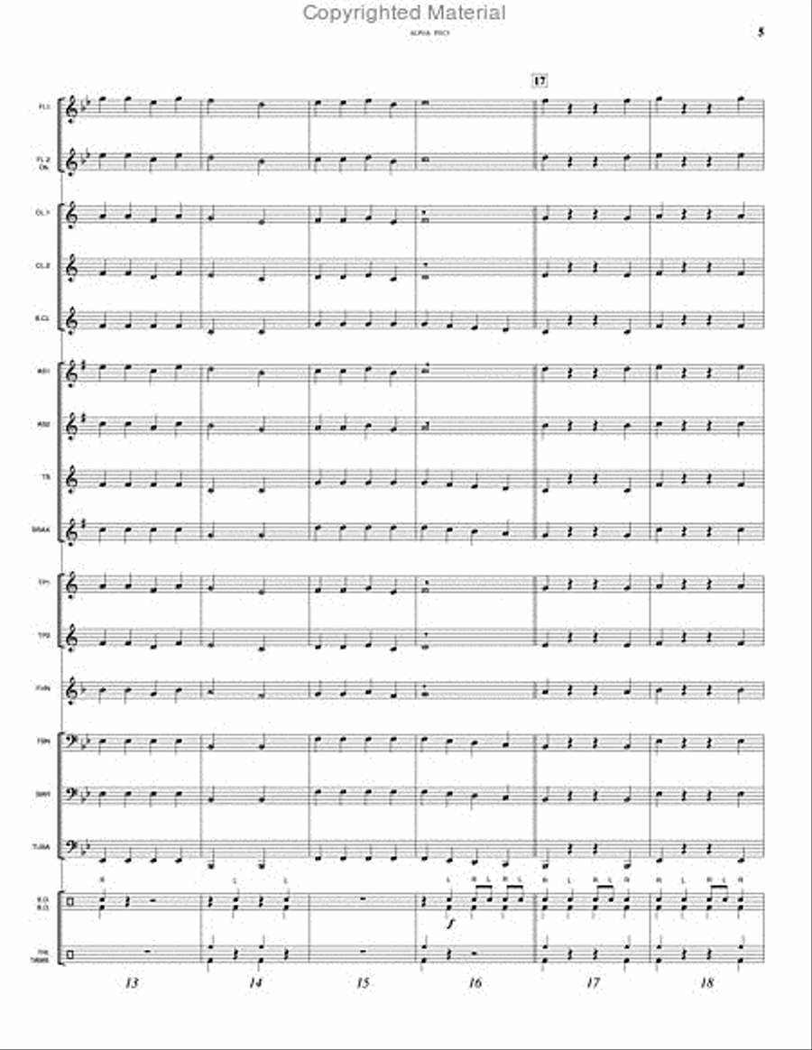 Alpha Piece Alpha Piece Concert Band scores gallery preview page 4