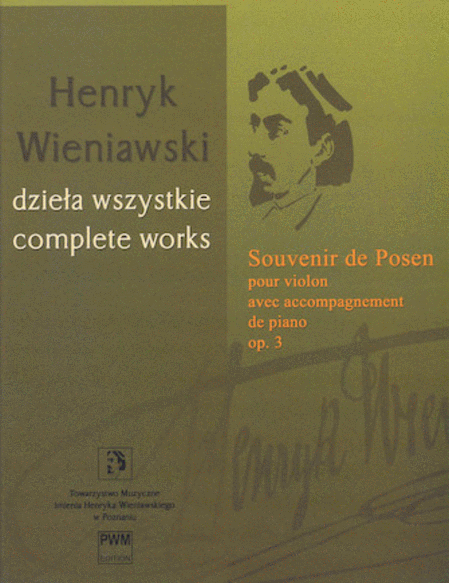 Souvenir de Posen Op. 3 Violin Solo scores gallery preview page 1