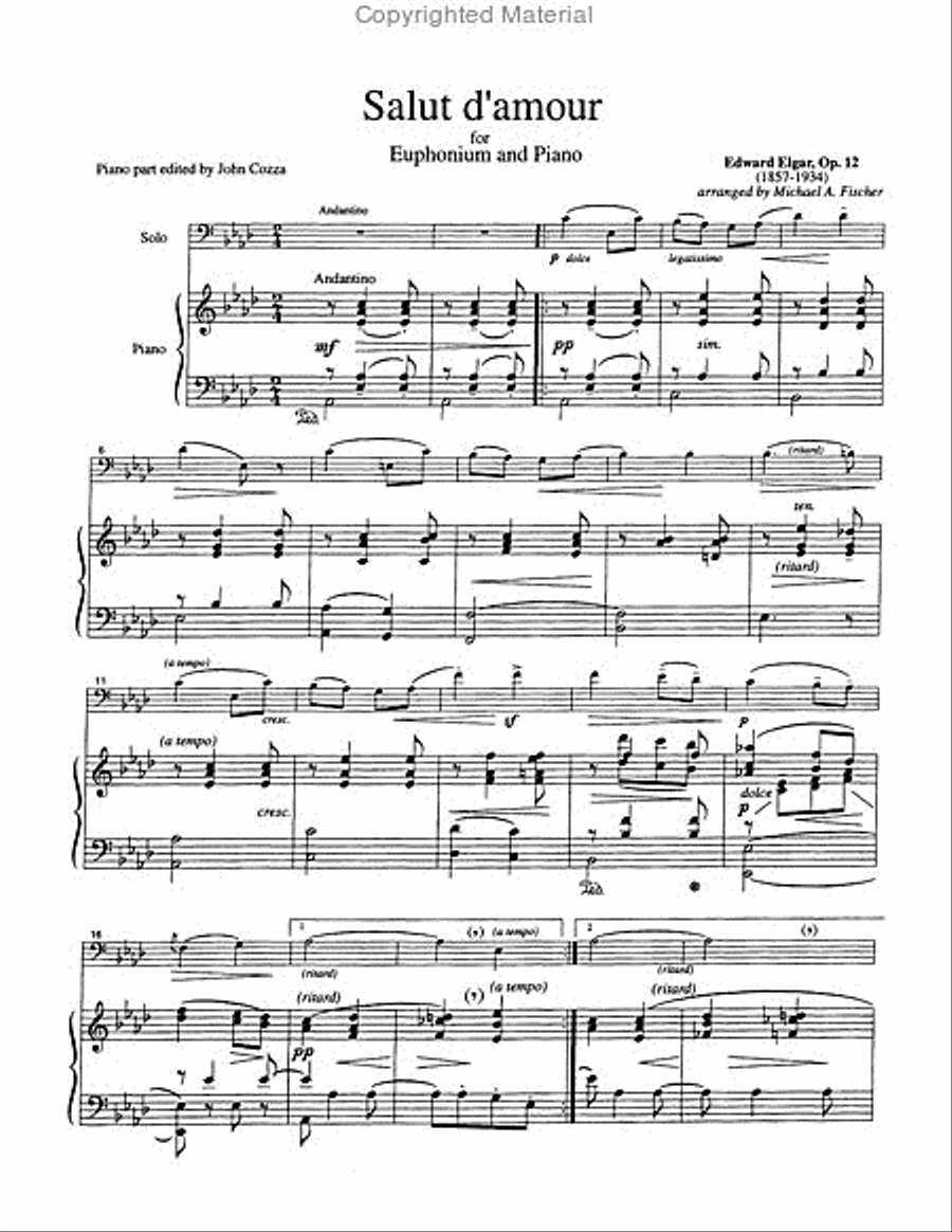 Salut d'Amour Euphonium scores gallery preview page 2