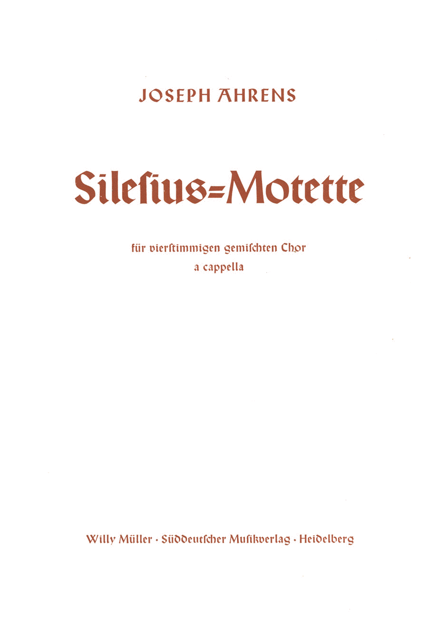 Silesius Motette 4-Part scores gallery preview page 1