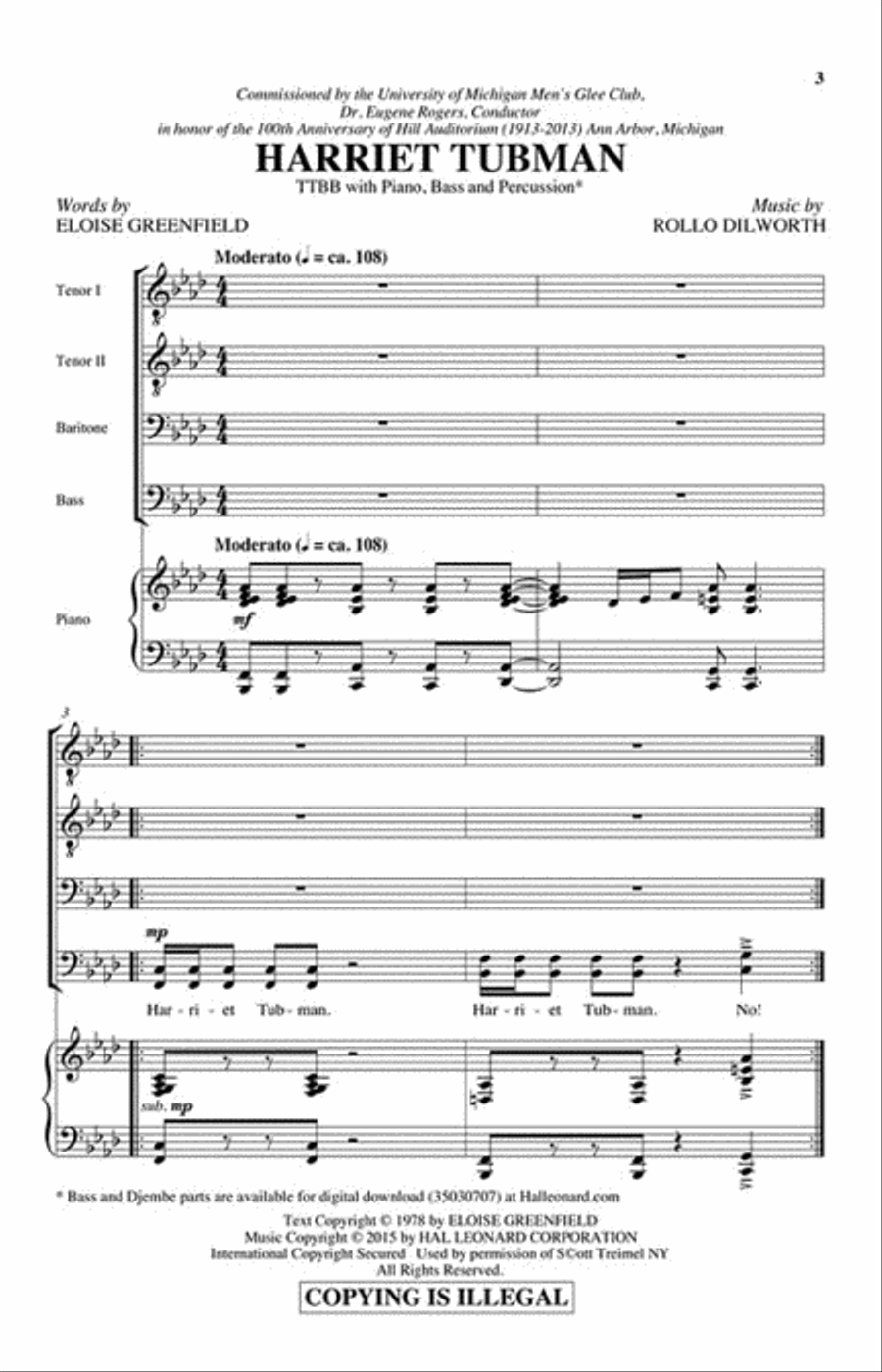 Harriet Tubman TTBB scores gallery preview page 2