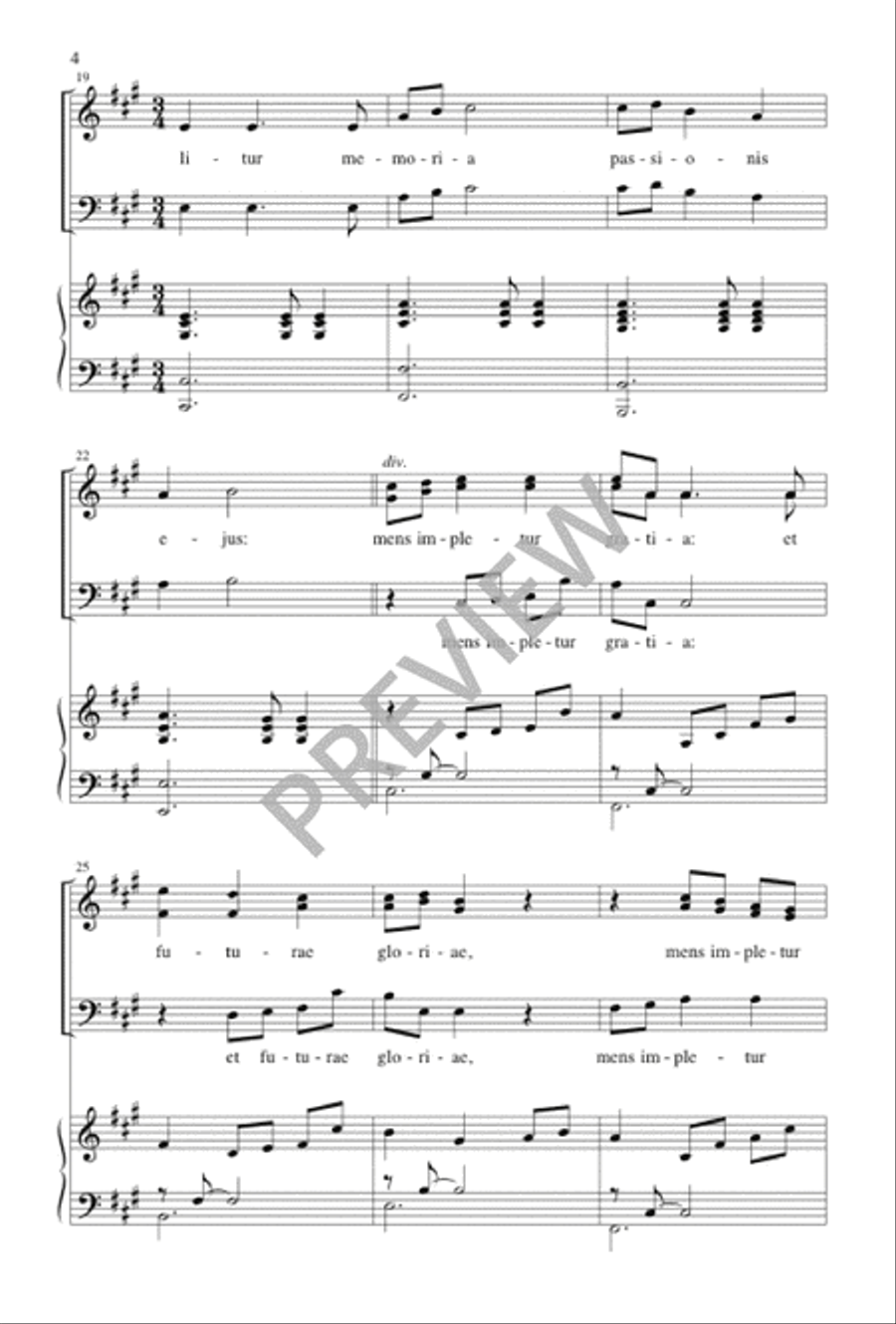 O Sacrum Convivium O Sacrum Convivium 3-Part scores gallery preview page 5