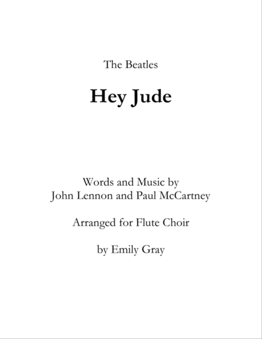 Hey Jude Hey Jude Woodwind Ensemble scores gallery preview page 1