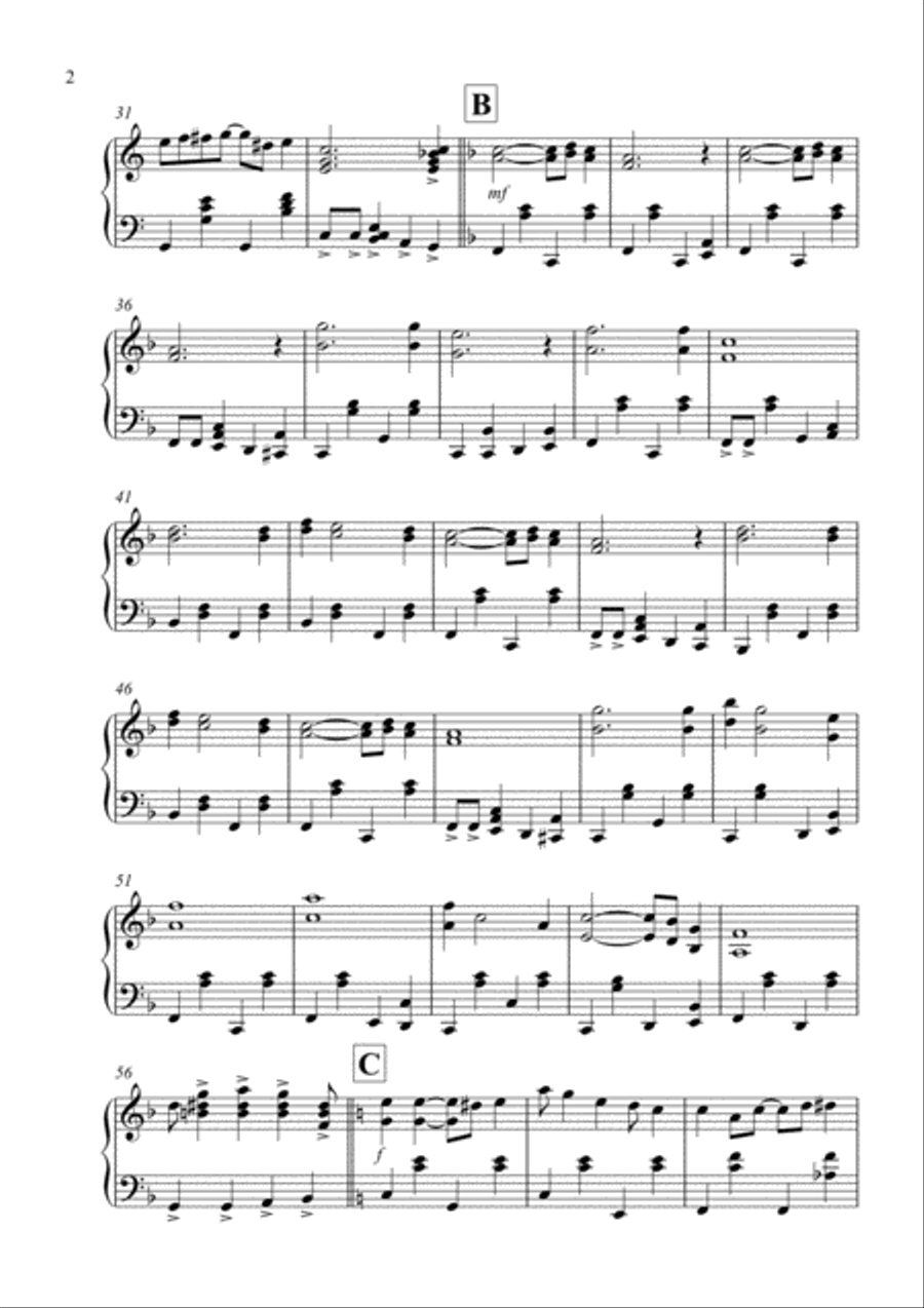 A Christmas Ragtime! for Piano Solo Piano Solo scores gallery preview page 2