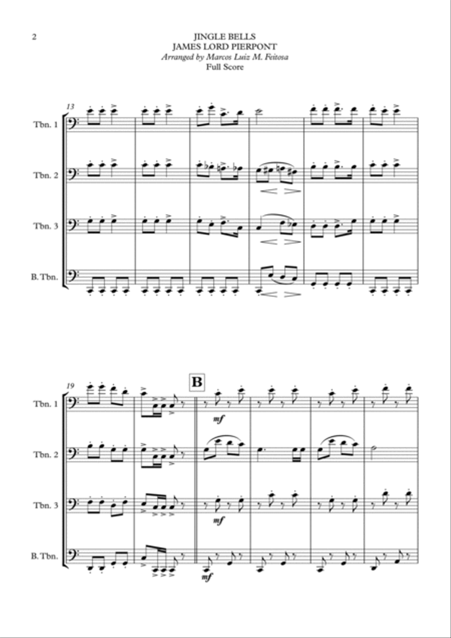 15 Christmas Songs (BOOK 1) - Trombone Quartet Brass Quartet scores gallery preview page 4