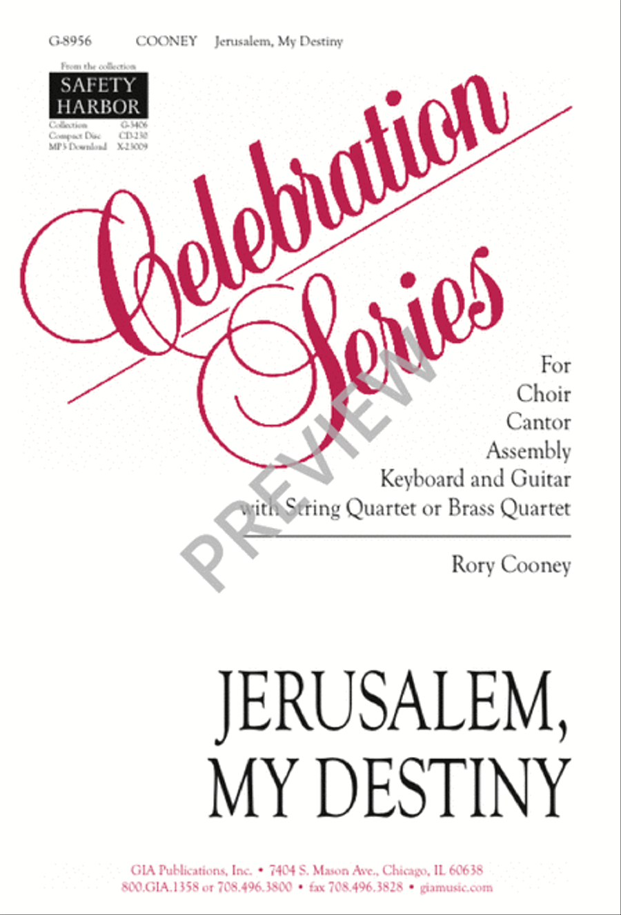 Jerusalem, My Destiny Jerusalem, My Destiny 4-Part scores gallery preview page 1