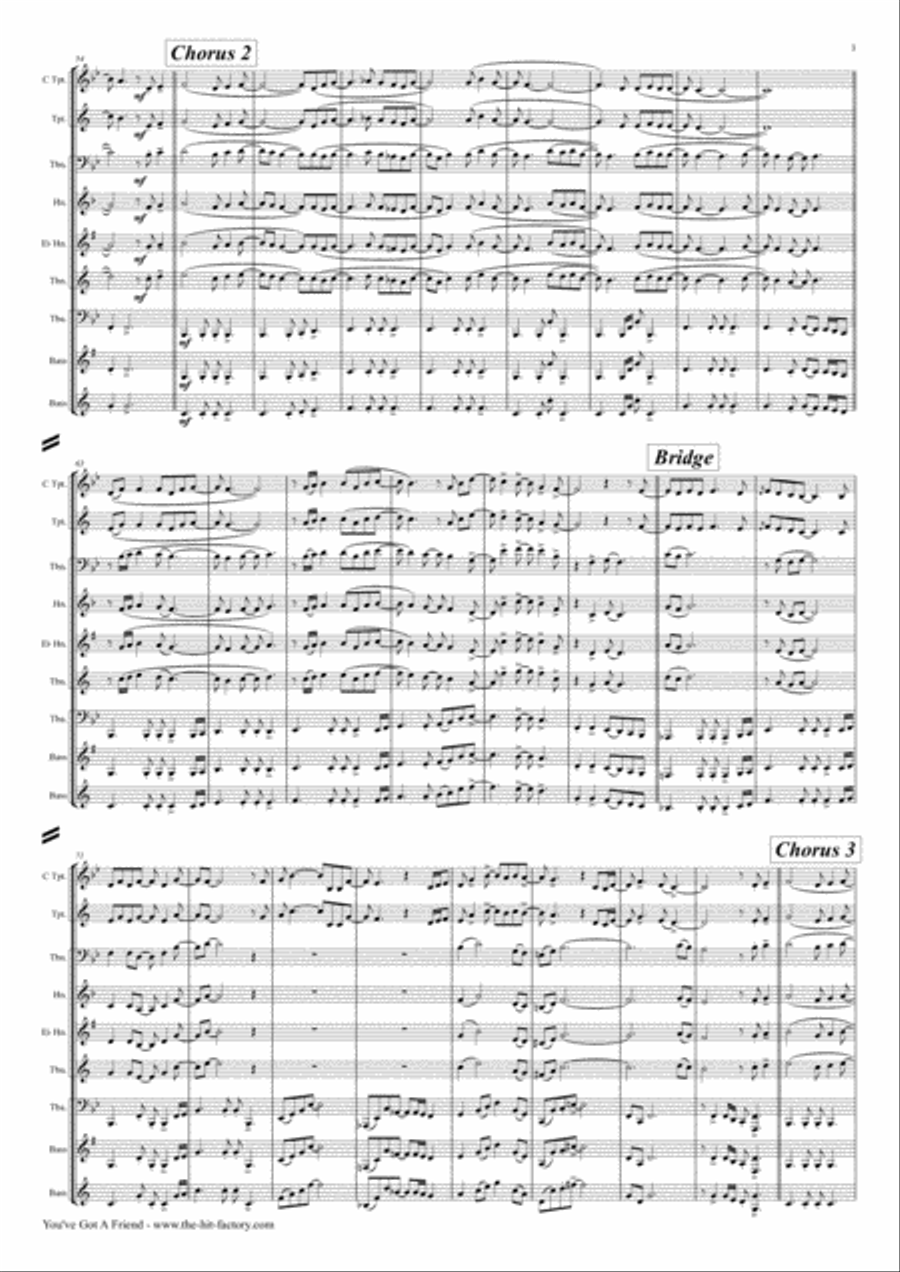 You've Got A Friend Euphonium scores gallery preview page 3