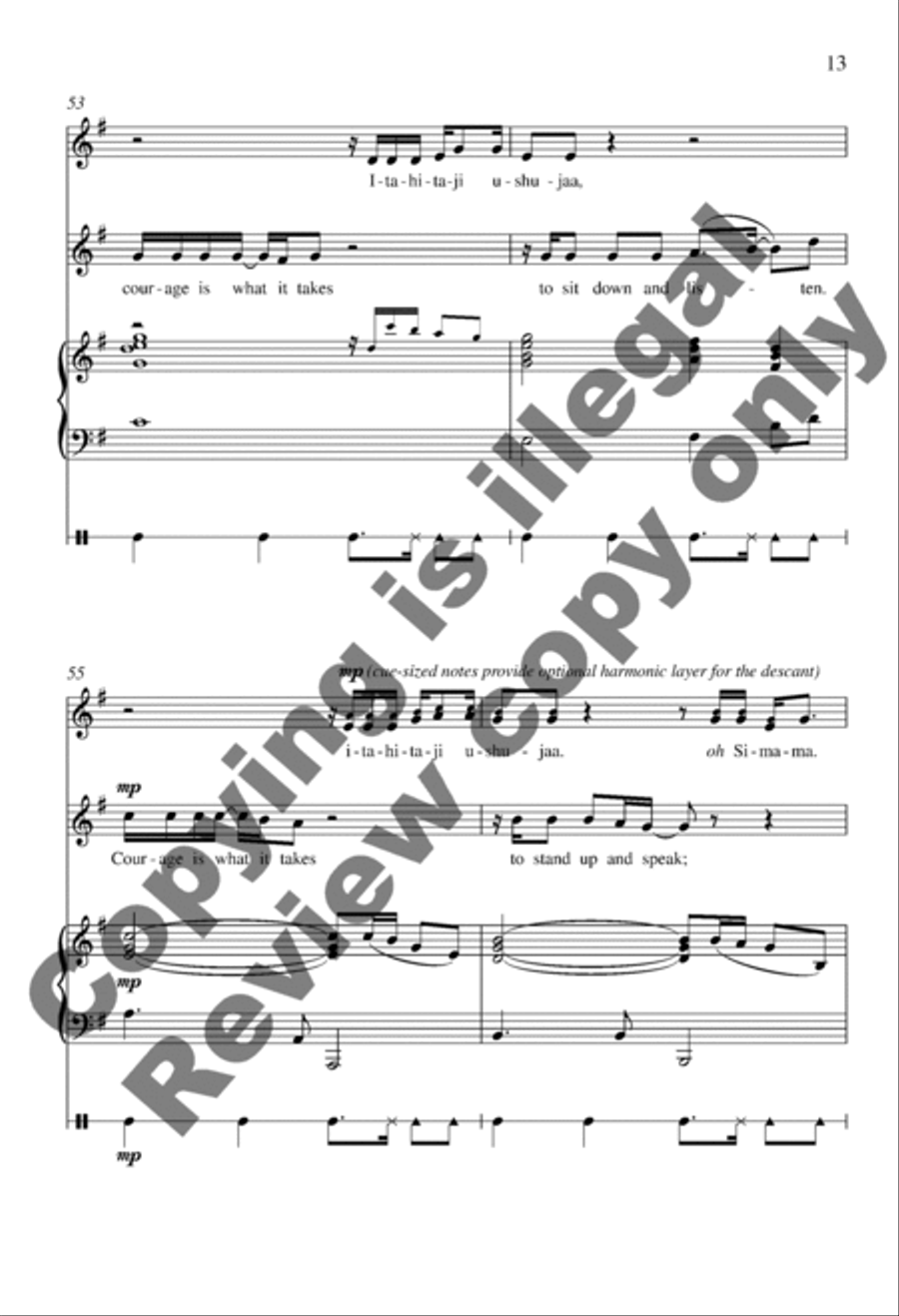 Reconcile Reconcile Unison Choir scores gallery preview page 13