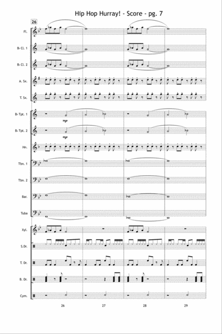 Hip Hop Hurray! Marching Band scores gallery preview page 8
