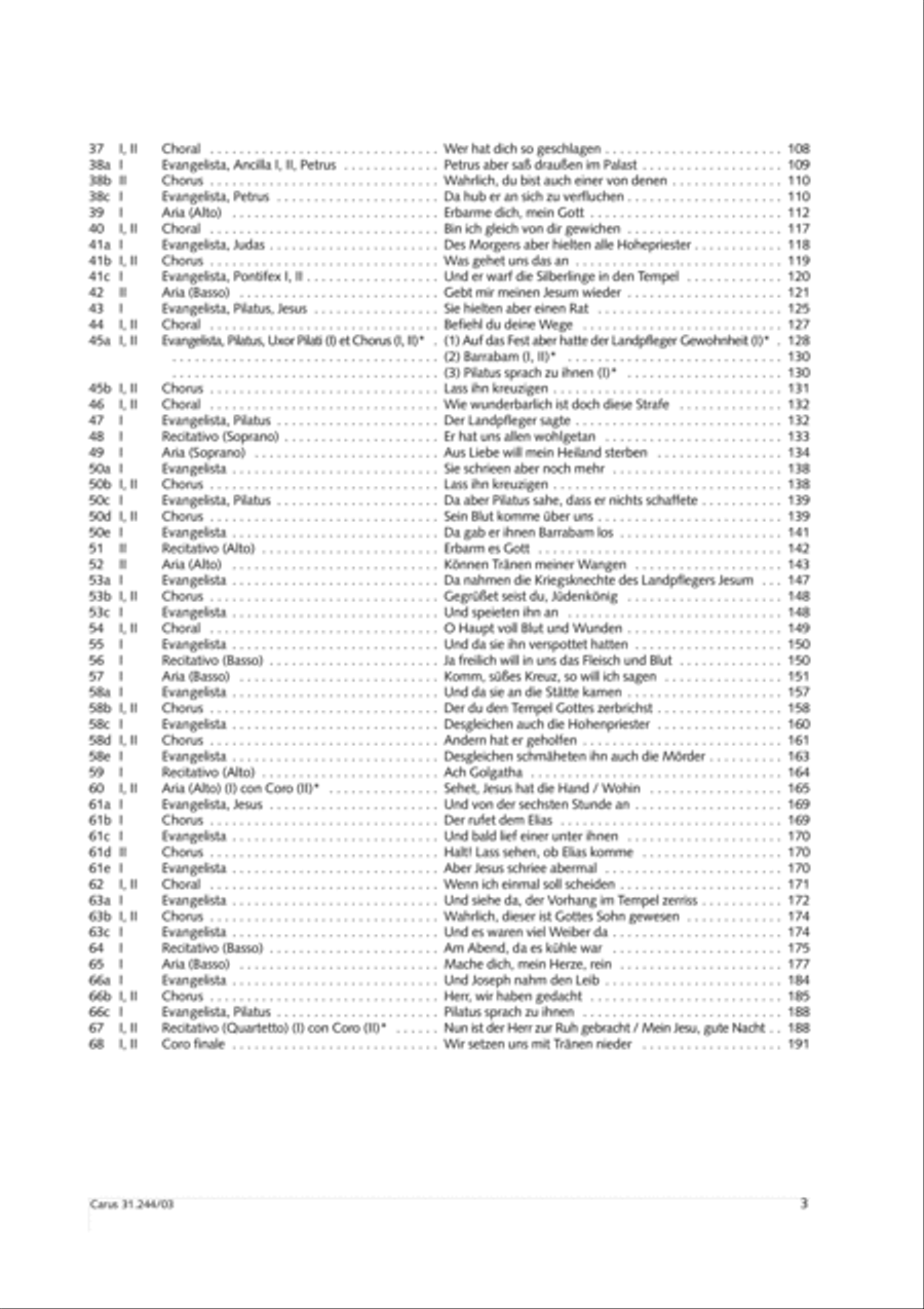 St. Matthew Passion (Matthaus-Passion) 4-Part scores gallery preview page 4