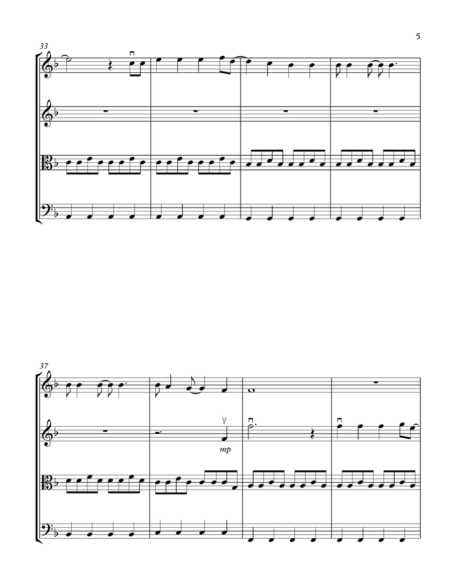 Such Great Heights String Quartet scores gallery preview page 5