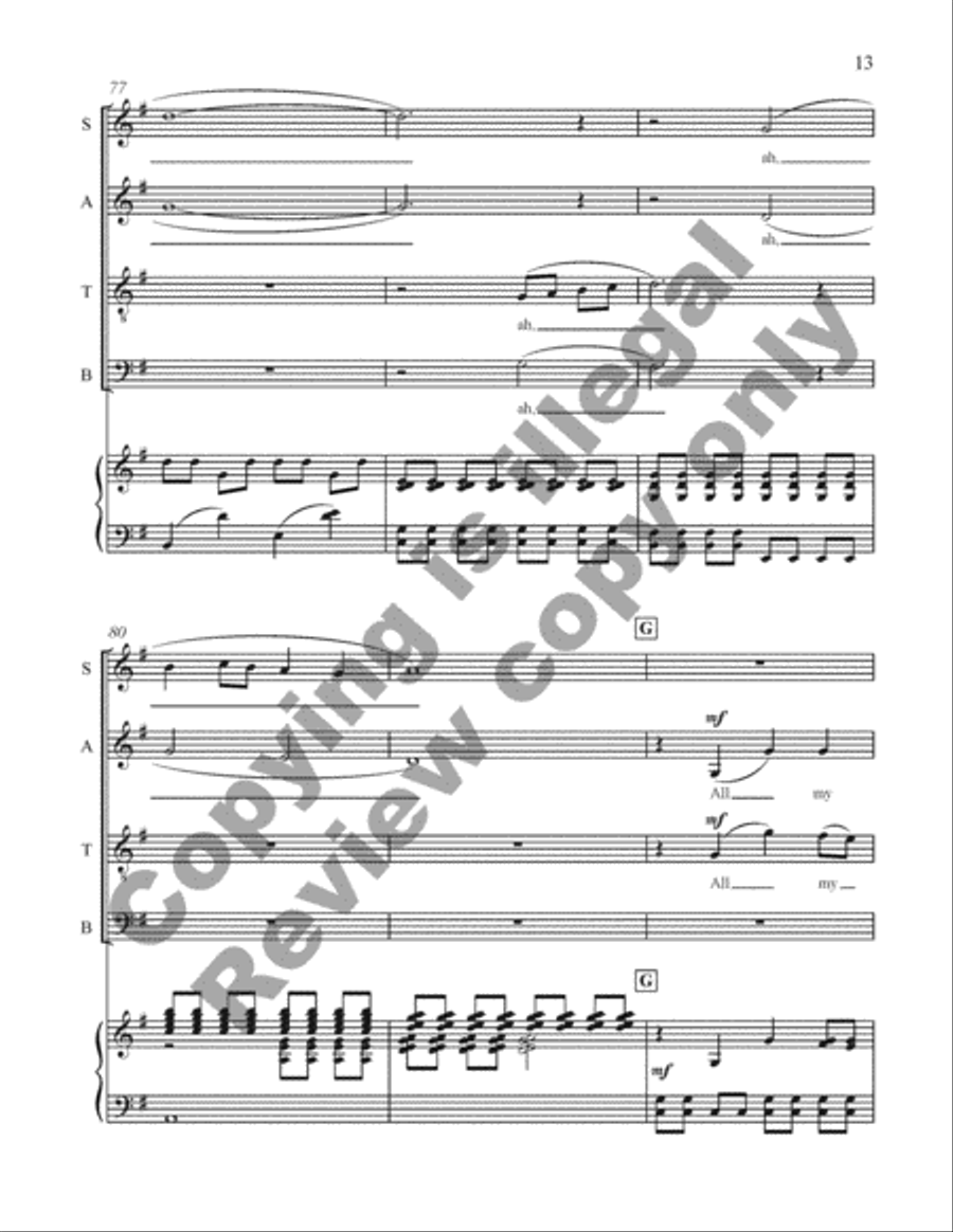 Gospel Songs: All My Trials (Piano/Choral Score) image number null