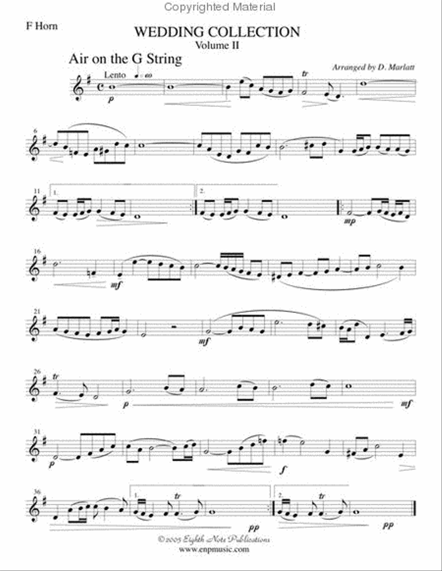 Wedding Collection, Volume 2 Horn scores gallery preview page 2