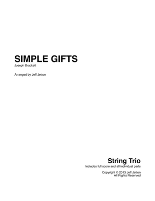 Book cover for Simple Gifts for String Trio